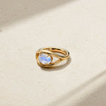 Mark Henry Mark Henry 18k Yellow Gold Fluid Evil Eye Moonstone Ring