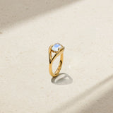 Mark Henry Mark Henry 18k Yellow Gold Fluid Evil Eye Moonstone Ring