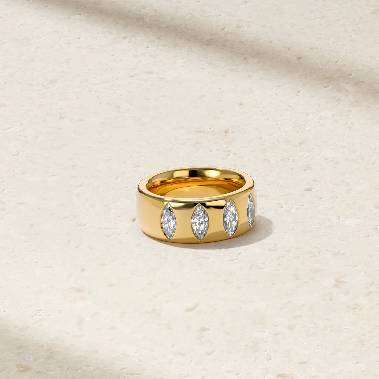 Mark Henry Ring Mark Henry 18k Yellow Gold Guardian Marquise Diamond Ring