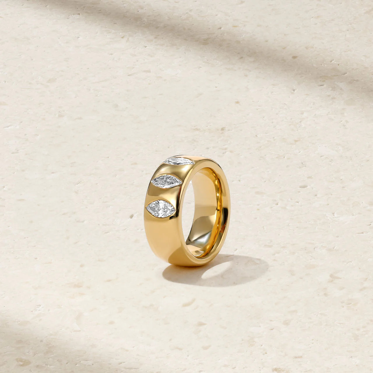 Mark Henry Ring Mark Henry 18k Yellow Gold Guardian Marquise Diamond Ring