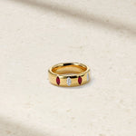 Mark Henry Ring Mark Henry 18k Yellow Gold Guardian Ruby and Diamond Ring