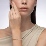 Mark Henry Bracelet Mark Henry 18k Yellow Gold Half Diamond Tennis & Paperclip Bracelet