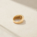 Mark Henry Ring Mark Henry 18k Yellow Gold Moonstone & Diamond Halo Ring 6.5