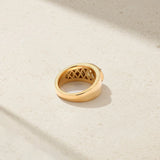 Mark Henry Ring Mark Henry 18k Yellow Gold Moonstone & Diamond Halo Ring 6.5