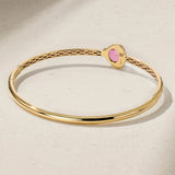 Mark Henry Bracelet Mark Henry 18k Yellow Gold Pink Tourmaline & Diamond Bangle Bracelet