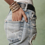 Mark Henry Bracelet Mark Henry 18k Yellow Gold Riva Crest Diamond Bangle