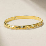 Mark Henry Bracelet Mark Henry 18k Yellow Gold Riva Crest Diamond Bangle