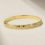 Mark Henry Bracelet Mark Henry 18k Yellow Gold Riva Crest Diamond Bangle