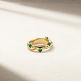 Mark Henry Ring Mark Henry 18k Yellow Gold Riva Crest Emerald Ring