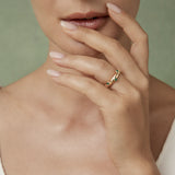 Mark Henry Ring Mark Henry 18k Yellow Gold Riva Crest Emerald Ring