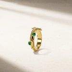 Mark Henry Ring Mark Henry 18k Yellow Gold Riva Crest Emerald Ring