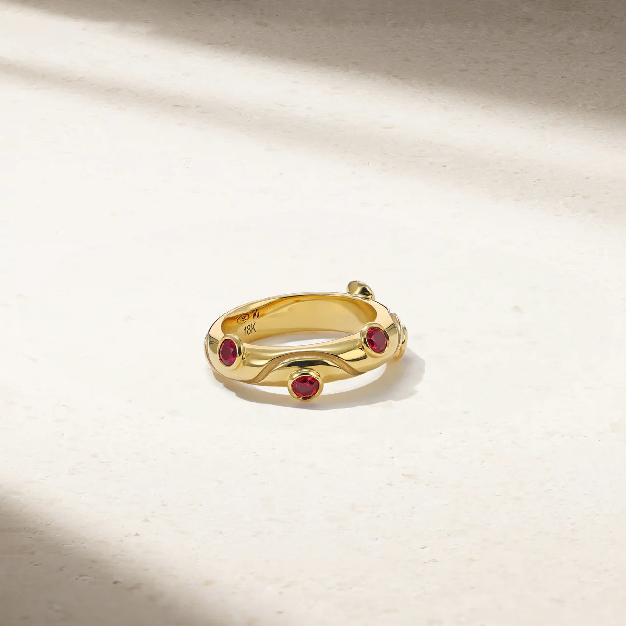 Mark Henry Ring Mark Henry 18k Yellow Gold Riva Crest Ruby Ring