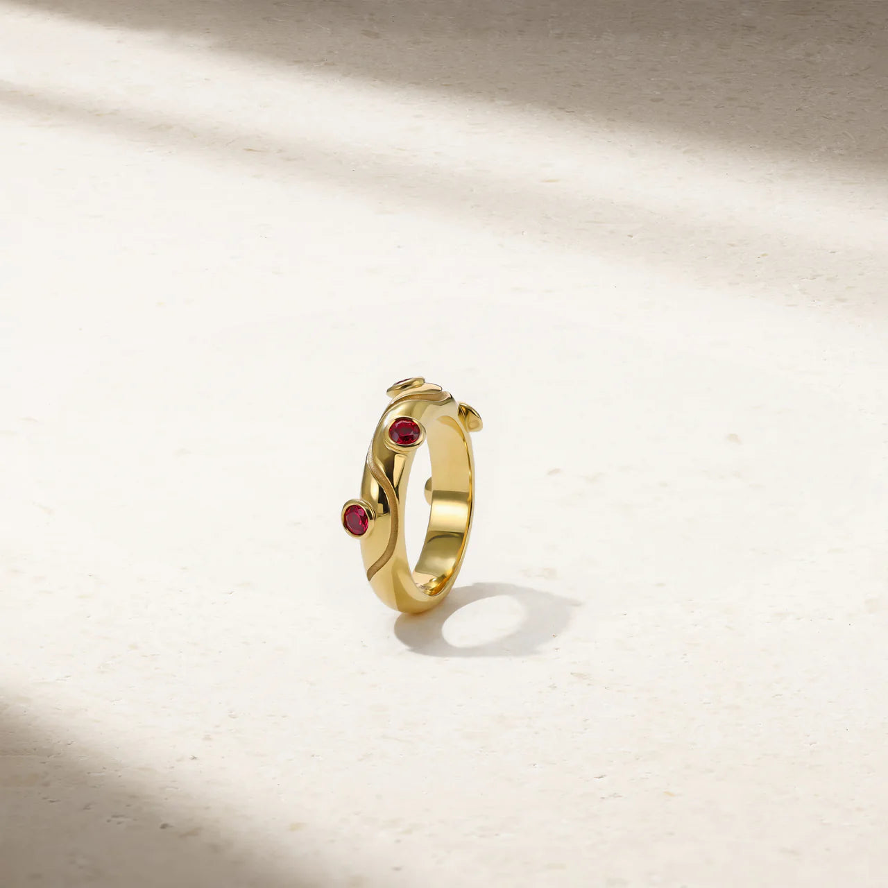 Mark Henry Ring Mark Henry 18k Yellow Gold Riva Crest Ruby Ring