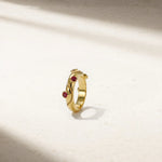 Mark Henry Ring Mark Henry 18k Yellow Gold Riva Crest Ruby Ring