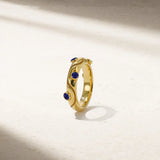 Mark Henry Ring Mark Henry 18k Yellow Gold Riva Crest Sapphire Ring