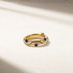 Mark Henry Ring Mark Henry 18k Yellow Gold Riva Crest Sapphire Ring