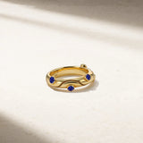 Mark Henry Ring Mark Henry 18k Yellow Gold Riva Crest Sapphire Ring