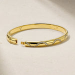Mark Henry Bracelet Mark Henry 18k Yellow Gold Riva Tide Diamond Bangle