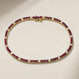 Mark Henry Bracelet Mark Henry 18k Yellow Gold Ruby and Diamond Tennis Bracelet
