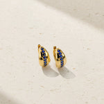 Mark Henry Earrings Mark Henry 18k Yellow Gold Saturn Sapphire Huggie Earrings