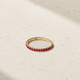Mark Henry Wedding Band Mark Henry 18k Yellow Gold Thread Ruby Band 6.5