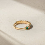 Mark Henry Bubbly 18K Yellow Gold Emerald and Diamond Ring - Size 6.5 - view 3