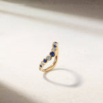 Mark Henry Bubbly Zenith 18K Yellow Gold Sapphire and Diamond Ring - view 3