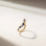 Mark Henry Bubbly Zenith 18K Yellow Gold Sapphire and Diamond Ring - view 3