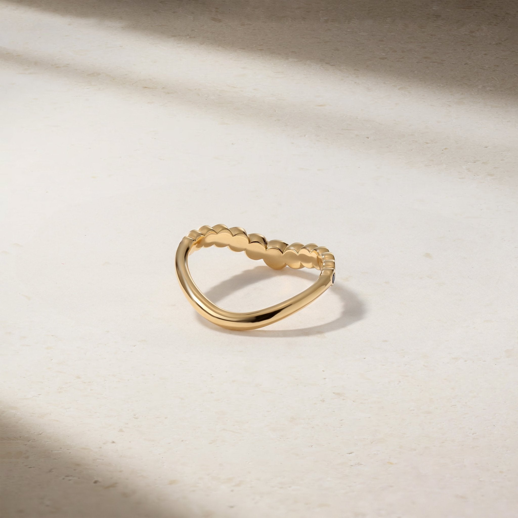 Mark Henry Bubbly Zenith 18K Yellow Gold Sapphire and Diamond Ring - view 4