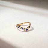 Mark Henry Bubbly Zenith 18K Yellow Gold Sapphire and Diamond Ring