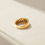 Mark Henry Mark Henry Felicity 18K Yellow Gold Heirloomed Octagonal Sapphire Cigar Band
