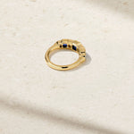 Mark Henry Mark Henry Platinum Alternating Sapphire and Diamond Ring