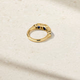 Mark Henry Mark Henry Platinum Alternating Sapphire and Diamond Ring