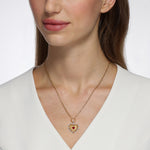 Mark Henry Necklaces and Pendants Mark Henry Sweetheart 18K Yellow Gold Ruby & Diamond Heart Necklace