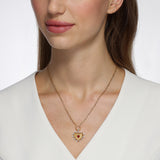 Mark Henry Necklaces and Pendants Mark Henry Sweetheart 18K Yellow Gold Ruby & Diamond Heart Necklace