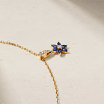 Mark Henry Necklaces and Pendants Mark Henry Trinity 18k Yellow Gold Daffodil Garden Sapphire and Diamond Pendant Necklace