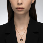 Mark Henry Necklaces and Pendants Mark Henry Trinity 18k Yellow Gold Heirloomed Octagonal Sapphire Pendant Necklace