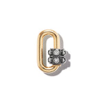 Marla Aaron Necklaces and Pendants Marla Aaron 14K Yellow & Blackened White Gold Chubby Baby Consuelo Lock with Diamonds