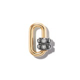Marla Aaron Necklaces and Pendants Marla Aaron 14K Yellow & Blackened White Gold Chubby Baby Consuelo Lock with Diamonds