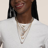 Marla Aaron Necklaces and Pendants Marla Aaron 14K Yellow Gold Blue Sapphire Stoned Babylock