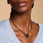 Marla Aaron Necklaces and Pendants Marla Aaron 14K Yellow Gold Itty Bitty Black Spinel Strand