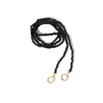 Marla Aaron Necklaces and Pendants Marla Aaron 14K Yellow Gold Itty Bitty Black Spinel Strand