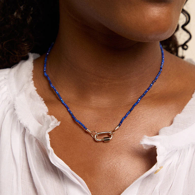 Marla Aaron 14K Yellow Gold Itty Bitty Lapis Strand, 16" - view 2