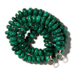 Marla Aaron Necklaces and Pendants Marla Aaron 14K Yellow Gold Malachite Rondelle Strand