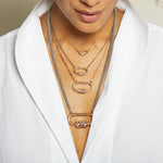 Marla Aaron Necklaces and Pendants Marla Aaron 14K Yellow Gold Mixed Sapphire Stoned Babylock