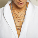 Marla Aaron Necklaces and Pendants Marla Aaron 14K Yellow Gold Mixed Sapphire Stoned Babylock