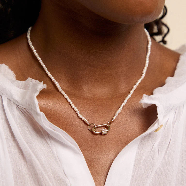 Marla Aaron Necklaces and Pendants Marla Aaron 14K Yellow Gold Seed Pearl Strand