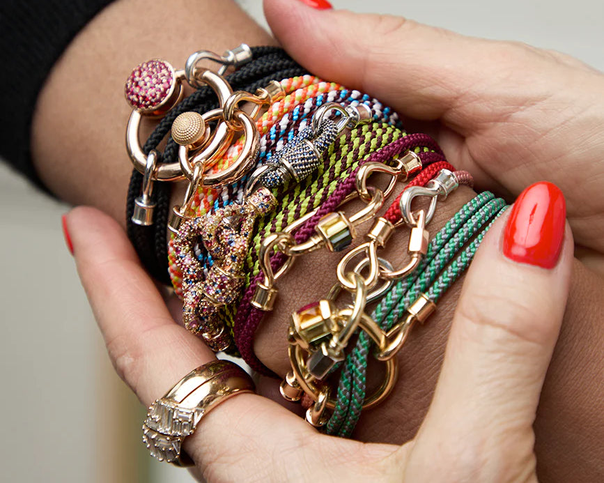 Marla Aaron Bracelet Marla Aaron Dyneema & 14K Yellow Gold The String Project Bumblebee Bracelet