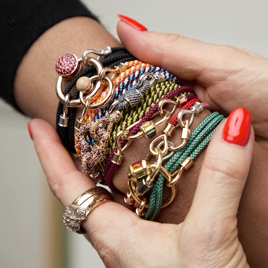 Marla Aaron Bracelet Marla Aaron Dyneema & 14K Yellow Gold The String Project Bumblebee Bracelet