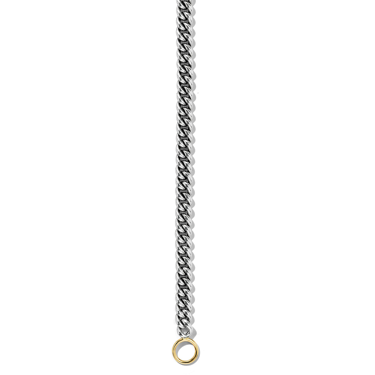 Marla Aaron Sterling Silver and 14K Yellow Gold Heavy Curb Chain Necklace, 17" - view 2